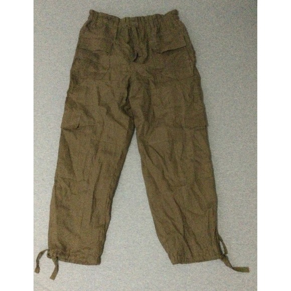 Magaschoni Pants - Magaschoni deep olive women SZ Large 100% Linen pants